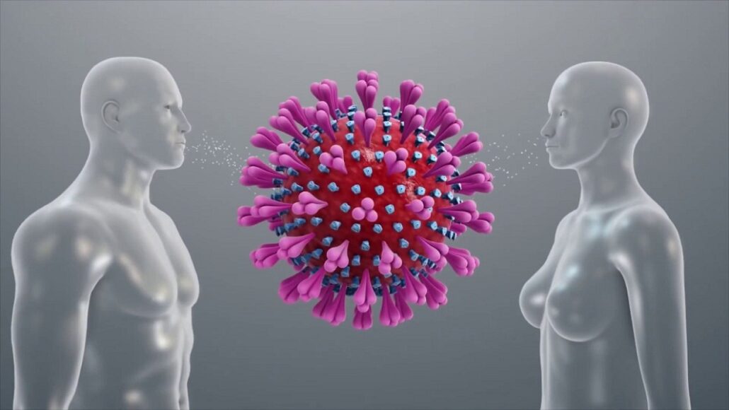 Внешний вид бактерии коронавируса 2019-nCov, зафиксированный под электронным микроскпом
